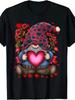 Men's & Unisex Retro Gnome & Sunflower Field T-Shirt - Funny Valentine's Day Gra