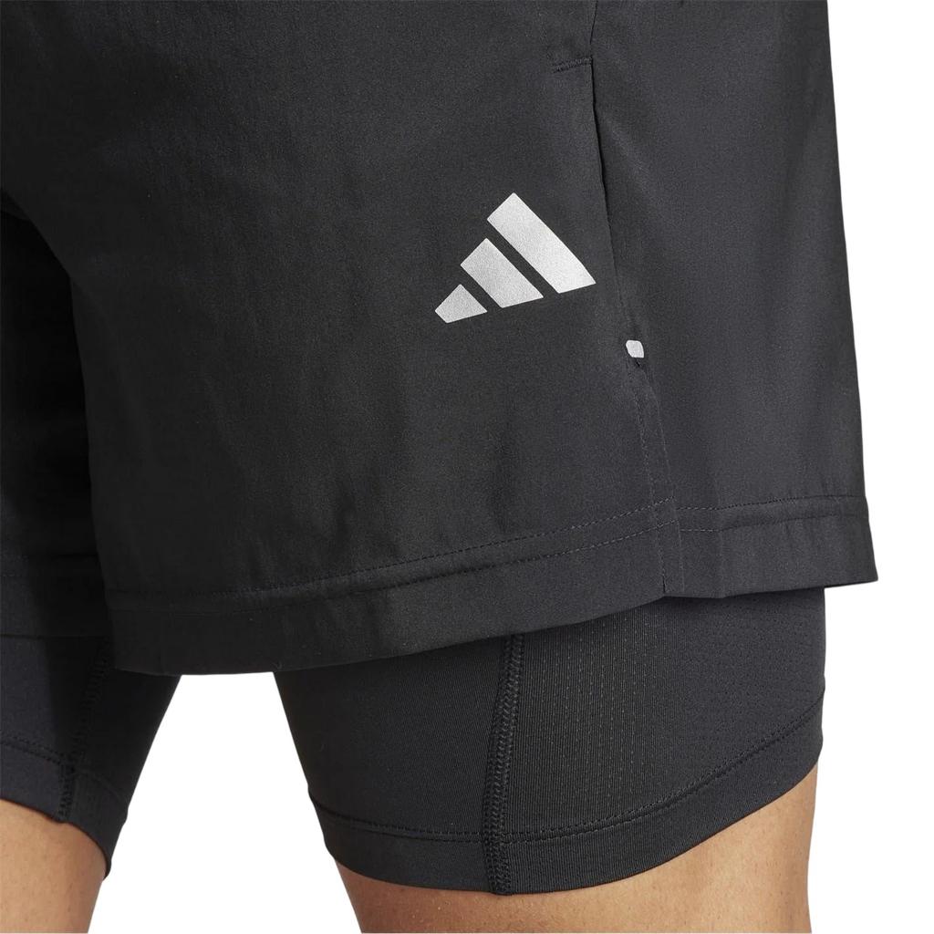 adidas Mens 2 In 1 Running Shorts