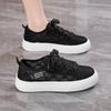 Summer hollow and breathable new mesh shoes women's versatile flat-soled student single shoes women's lace mesh white shoes tide