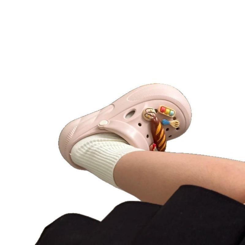 New Xie Super Soft  for Women Thick-soled Anti-slip Breathable Big-headed Shoes and Flip-flops