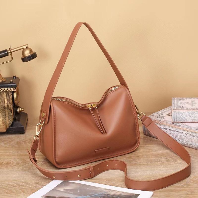 Echtledertasche Damen Sommer Umhängetasche mit großer Kapazität Damentasche Echtleder Schultertasche