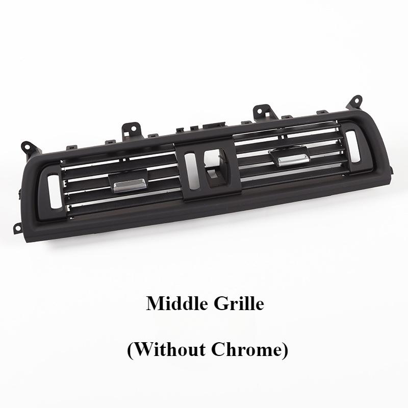 LHD Central Rear AC Conditioner Chromed Air Vent Grille Outlet Panel for BMW 5 Series F10 F11 F18 2010-2017