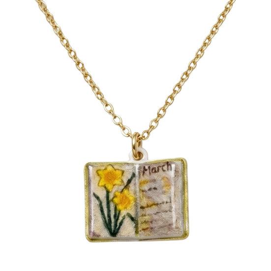 Flower Pendant Necklace Copper 17 Mm 1 Pc