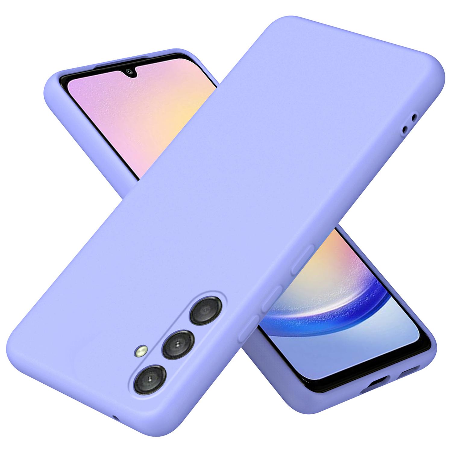 

Для Samsung Galaxy A25 5G (Глобальный) (161,0 х 76,5 х 8,3 мм) Чехол 2,2 мм с шелковистой мягкой подкладкой, ТПУ чехол для телефона Purple