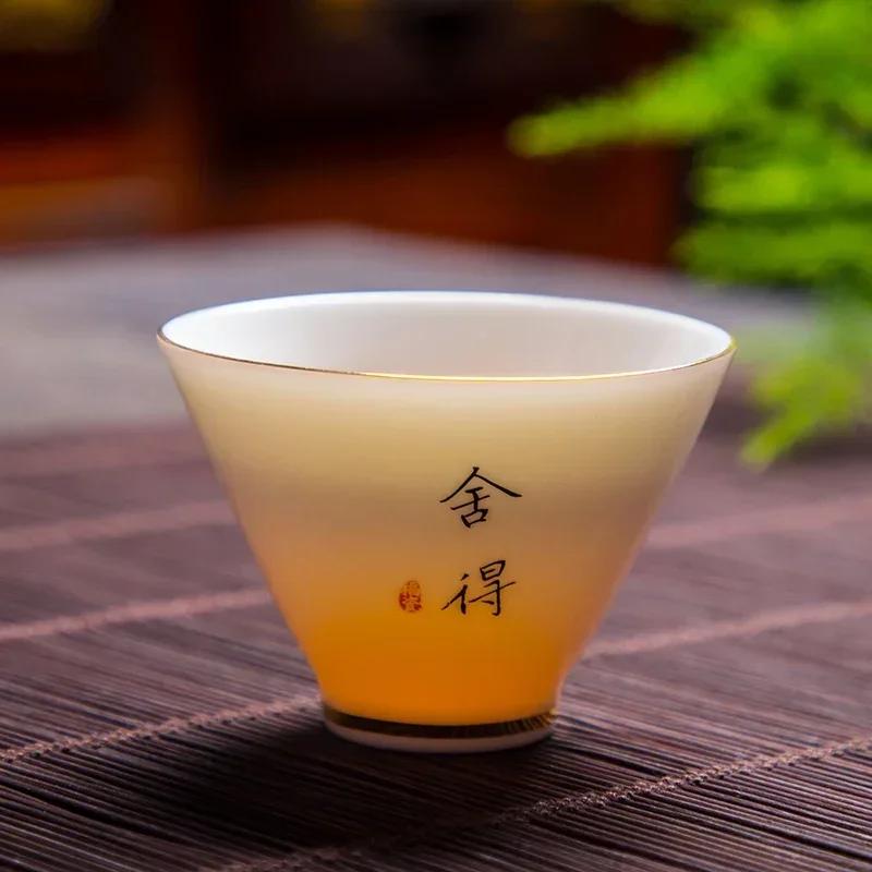 Butik Suet Jade Keramika Šálek Cestovní Meditační Šálek Osobní Čajová Miska Ručně vyrobená Čajová sada Příslušenství Pu'er Master Cup