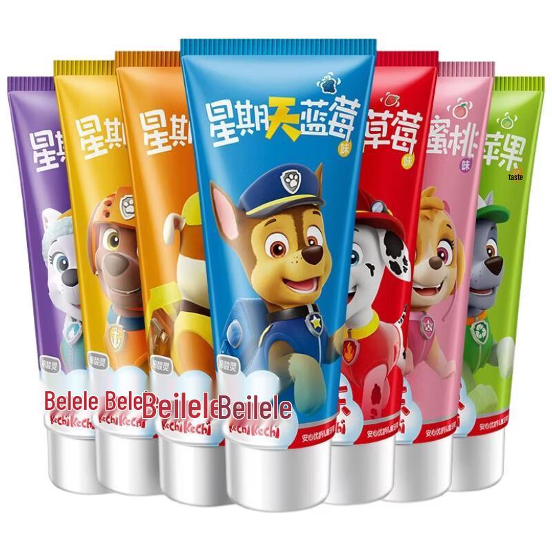 Beilele Kids 7-Color Fun Toothpaste Set