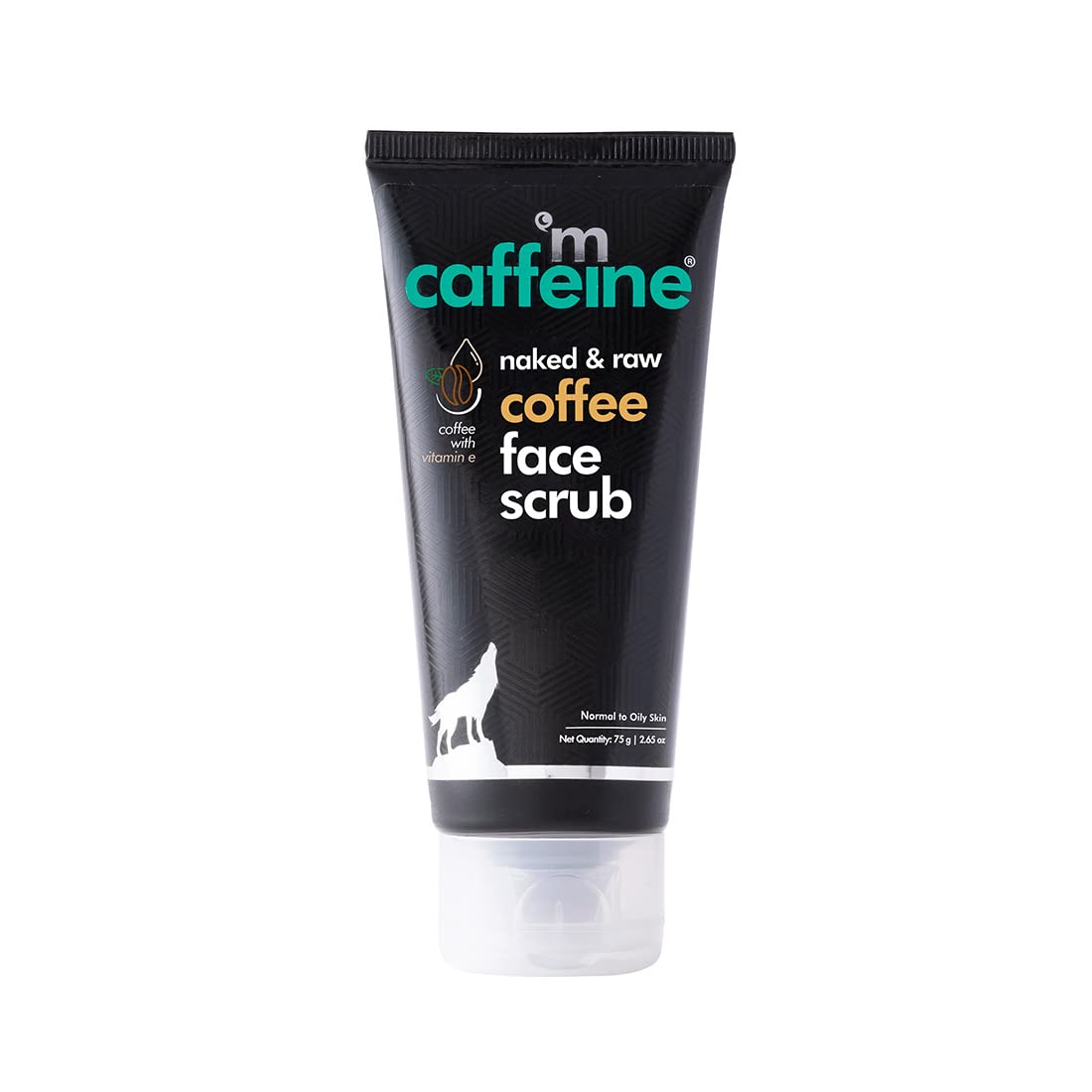 mCaffeine Coffee Tan & Dead Skin Removal Face Scrub (75gm)|Caffeine & Walnut Scrub for Face|Exfoliating & Brightening Scrub|Blackhead Remover,Whi