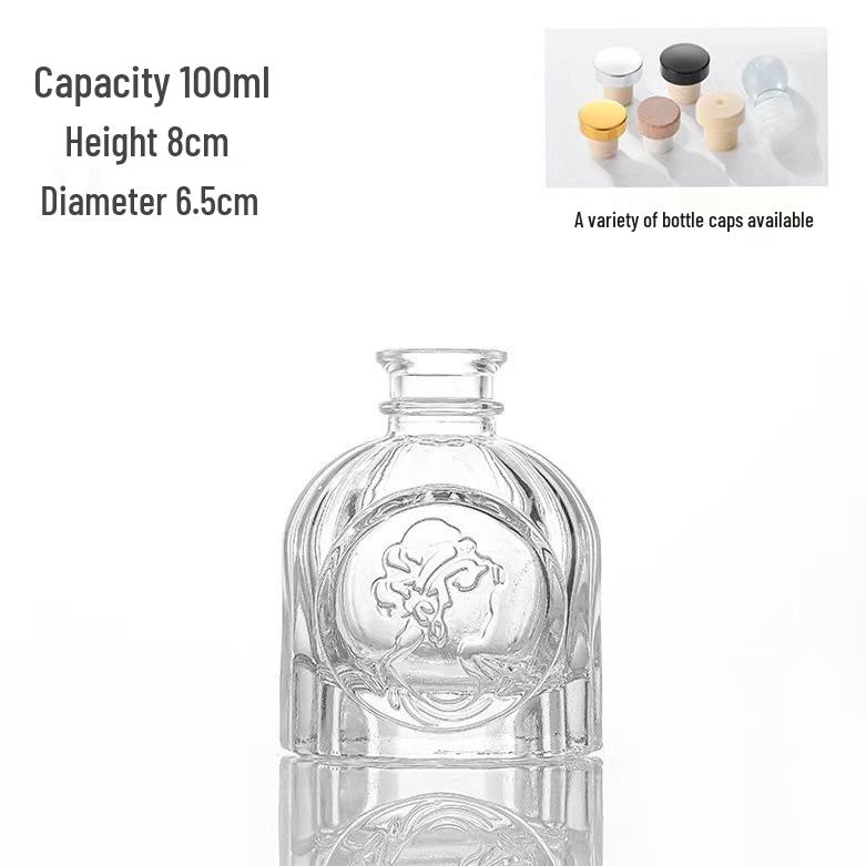 Glass Dried Flower Aromatherapy Bottle - Fireless Perfume Bottle for Bedroom and Car, Refillable.