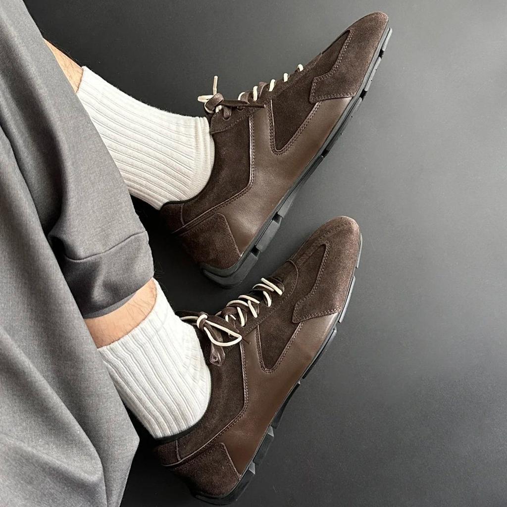 Lace-Up Forrest Gump Shoes Commuter Comfortable Casual Shoes Retro Classic Versatile Trendy German Training Shoes Men'S Flat Sneakers Men'S