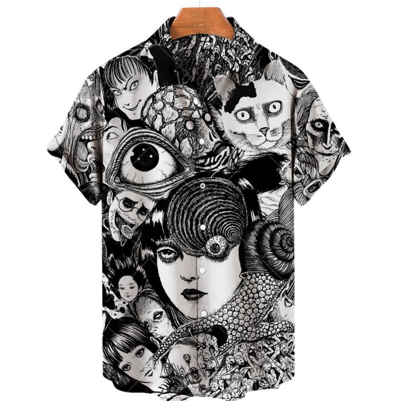 New summer casual hot sale D printing short-sleeved shirt Hawaiian shirt men's vacation seaside source