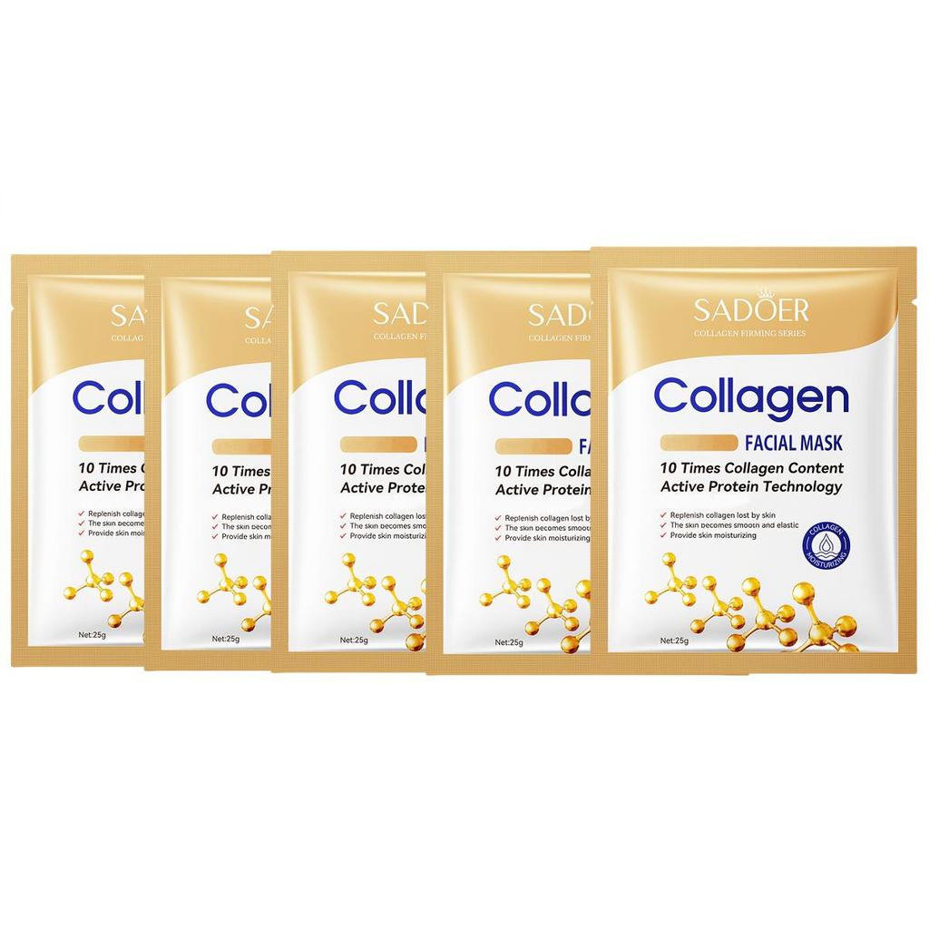 10PCS Collagen Face Mask Set -Deep Moisturizing & Firming Facial Masks, Hydrating, Anti-Aging, Brightening - Moisturize & Tighten Skin