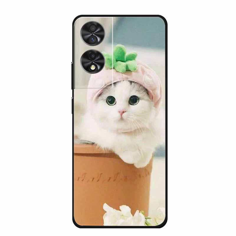Para TCL 40 NxtPaper 4G 6.78" Funda Animales TPU Silicona Suave Fundas de Teléfono Cubierta para TCL40 NxtPaper Protector Lobo Dibujos Animados Coque
