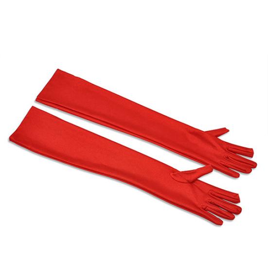 

1 пара модных женских длинных перчаток для оперы, свадебных вечерних перчаток красный