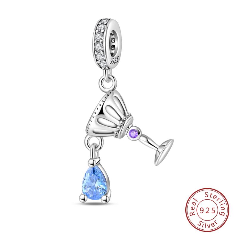 New Copper Fashion Chameleon Blue Whale Guardian Wing Drunk Angel Charms Beads Fit Diy Bracelets Original Jewelry