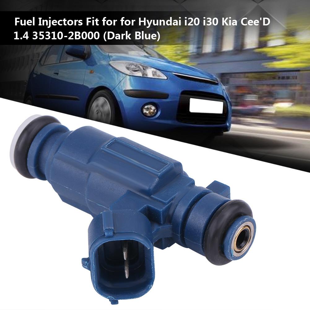 Fuel Injectors Fit for Hyundai I20 I30 Kia Cee"D 1.4 353102B000 (Dark Blue)