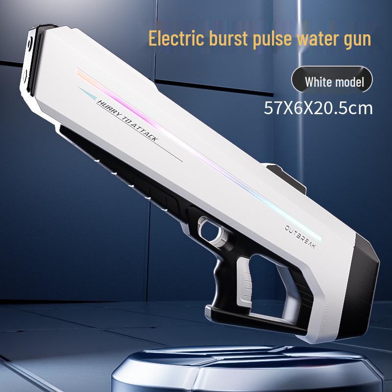 Pulse Light High-Pressure Electric Water Gun: Continuous Fire Toy for Kids & Adults with Large Capacity