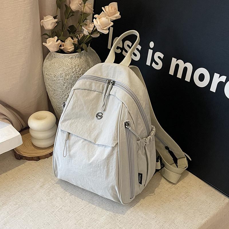 Schoolbag Simple and Lightweight Oxford Cloth Large-capacity Backpack Fashionable New Breast Bag Casual Schoolbag Versatile Travel Backpack Bag