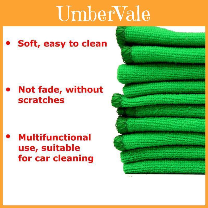 Luxurious Green Microfiber Washcloths For Auto Car Care And Soft Cleaning Towels