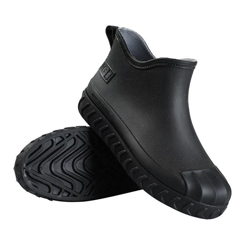 Rain Shoes Women's Fashion Outer Wear Water Shoes Waterproof and Non-slip Soft Sole Kitchen Short Rubber Shoes Rain Boots Batch
