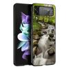 Z Flip 4 Phone Case for Samsung Galaxy Z Flip 3 5G ZFlip3 Flip3 Zflip Flip4 Black Hard Cover Waterfall Nature Trees Ship Shell