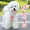 Adorable Dog Harness with Backpack & Leash Comfortable Adjustable No-pull Pet Chest Strap Sherina Bichon Frise Outdoor Supplies