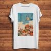 Katsushika Hokusai Flower Bird Painting Funny Edo Ukiyo Artistic Tshirt Unisex Casual Short Sleeve T Shirt Unisex Vintage Tee