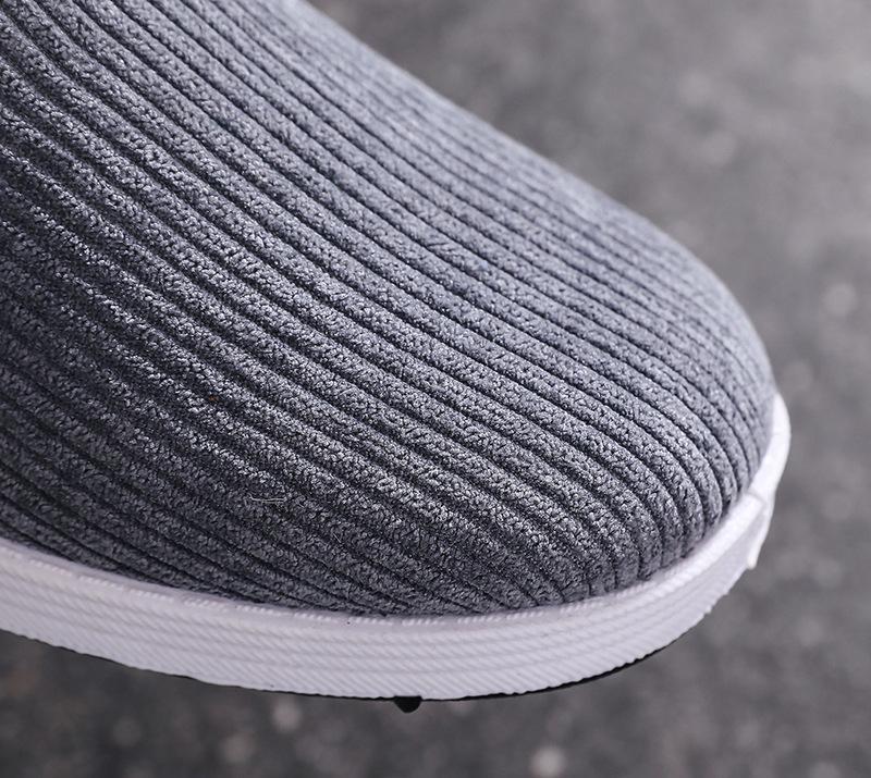 Zapatillas sin talón redondas antideslizantes para hombre estilo Old Beijing - Slip-ons de tela transpirable