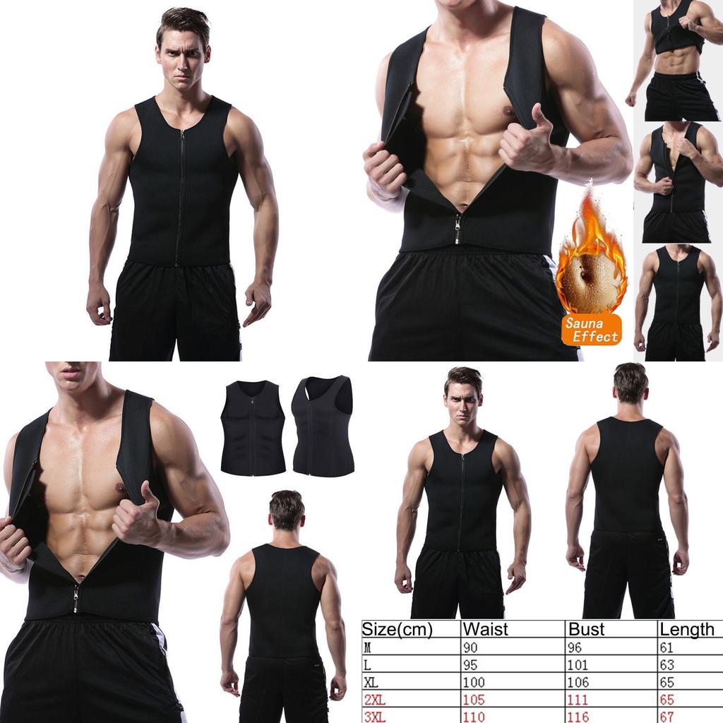 Versatile And Durable Men's Neoprene Body Shaper Sweat Sauna Vest For Weight Loss