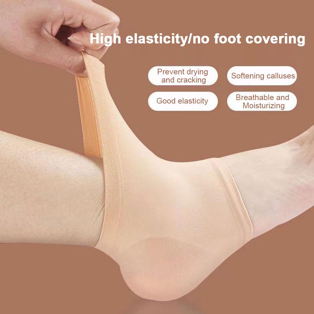 Heel Protector Silicone Heel Moisturizing Socks Anti-Crack Protective Cover Plantar Fasciitis Pain Relief Foot Care Heel Socks