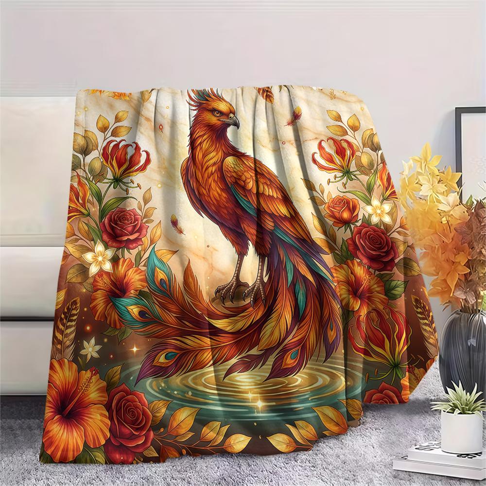 Flower Border Goat Hedgehog Print Flannel Blanket High Quality Comfortable for All Seasons Home Decor Warmth and Comfort Perfect for Christmas Gifts