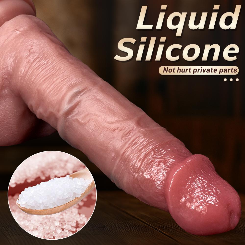 7.48Inch/19cm Silicone Dildo with Powerful Suction Cup Realistic G Spot Hands-Free Soft Penis for Women Lifelike Curved Realistic Anal Dildo Sex Toy