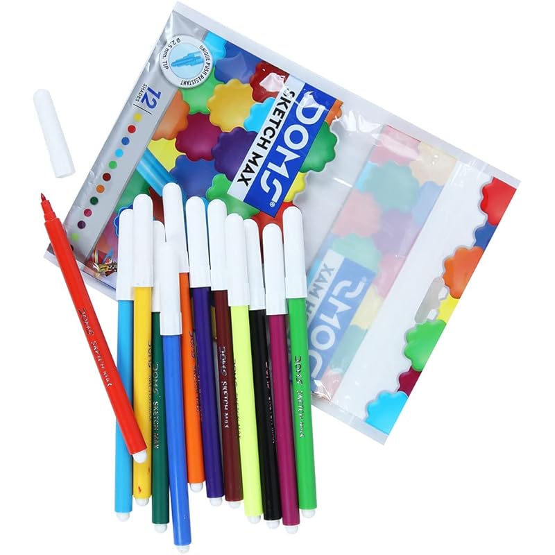 

Doms Sketch Max 14 Shades Non-Toxic Water Colour Sketch Pens | Bright & Intense Colors | Sketch Pen Set For Kids, Non To 1 count (Pack of 72)