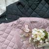 New Arrivals Open Run Balloon Round Neck 3 4 Cardigan Zip Quilted Jacket