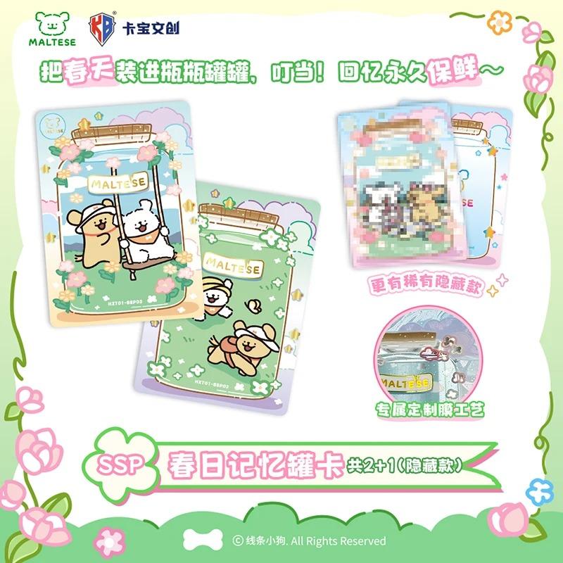 Official Genuine Dog Outing Diary Series Cute Anime Cards Maltese Periphery Collection Toy Cards Holiday Gift Box