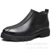 Men's Shoes Small Size Chelsea Leather Boots British Martin Boots Men's Platform Short Boots Men's Boots 37-44