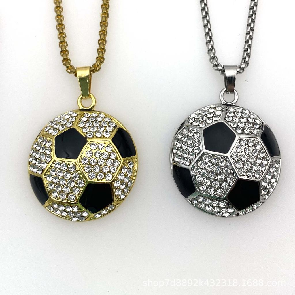 Hiphop Necklace Hiphop Plated Diamond Ball Pendant