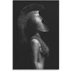 Black And White Wall Art, Female Spartan Helmet Warrior Canvas Posters And Prints Wall Art Painting Canvas Painting Wall Art Poster for Bedroom