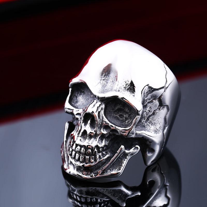 Titanium Steel Men's Domineering Punk Skull Ring