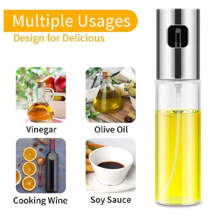 3/4/5Pieces Oil-Spritzer Air Fryer Press Type Refillable Olive-Oil-Sprayer Tool
