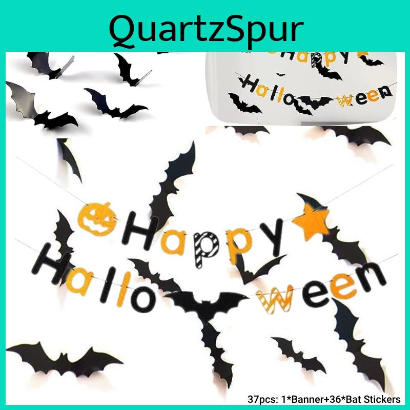 Paquete de Pegatinas de Murciélago de Halloween de 12 Piezas Pegatinas de Murciélago de PVC para Decoración de Bares, KTV y Fiestas