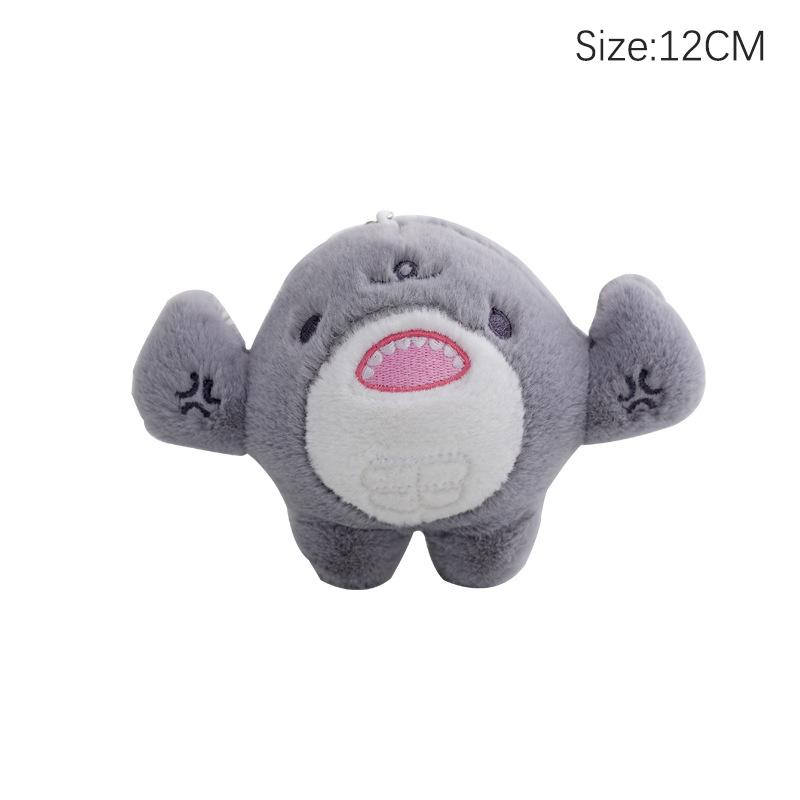 Cartoon Kawaii Shark Plush Toy Soft Pp Cotton Doll Pendant Toy Cute Bag Ornament