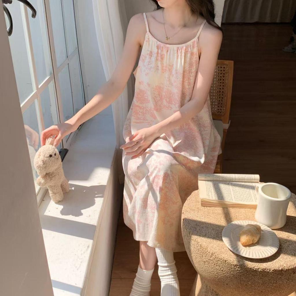 Summer Nightgown: Long, Loose, Breathable, Casual Camisole Dress