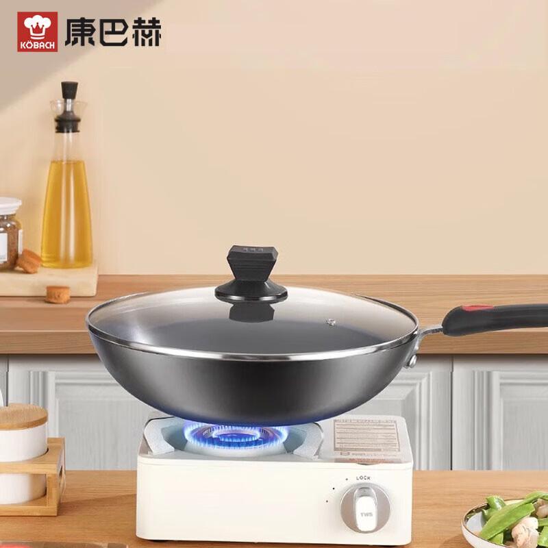 

KOBACH 32cm Non-Coated Cast Iron Wok