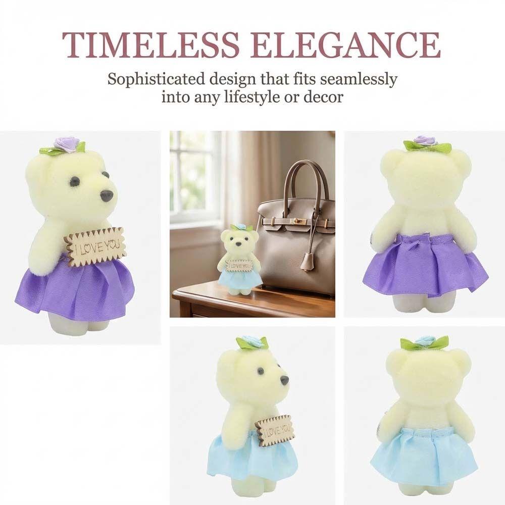 10 adet/takım Peluş Bebek Ayı Peluş Köpük Oyuncaklar Köpük Ayı Karikatür Buket Bebek Sevgililer Günü