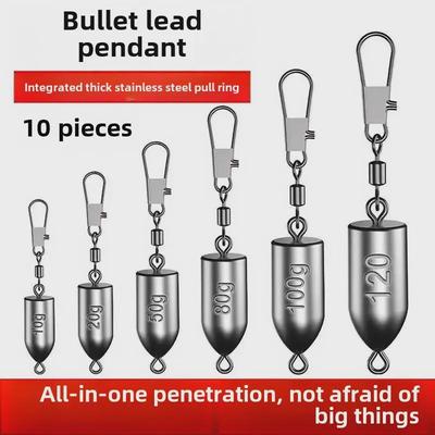 Yizhan Lion Bullet Lead Sinker Sea Rod: Long-Distance Casting & Luya Fishing Hook.