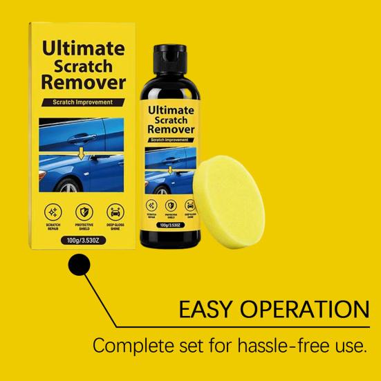 Car Scratch Remover for Fine Scratches, Paint Surface Repair Agent with Sponge, Scratch Removal Kit for Car Motorcycle Paint Care