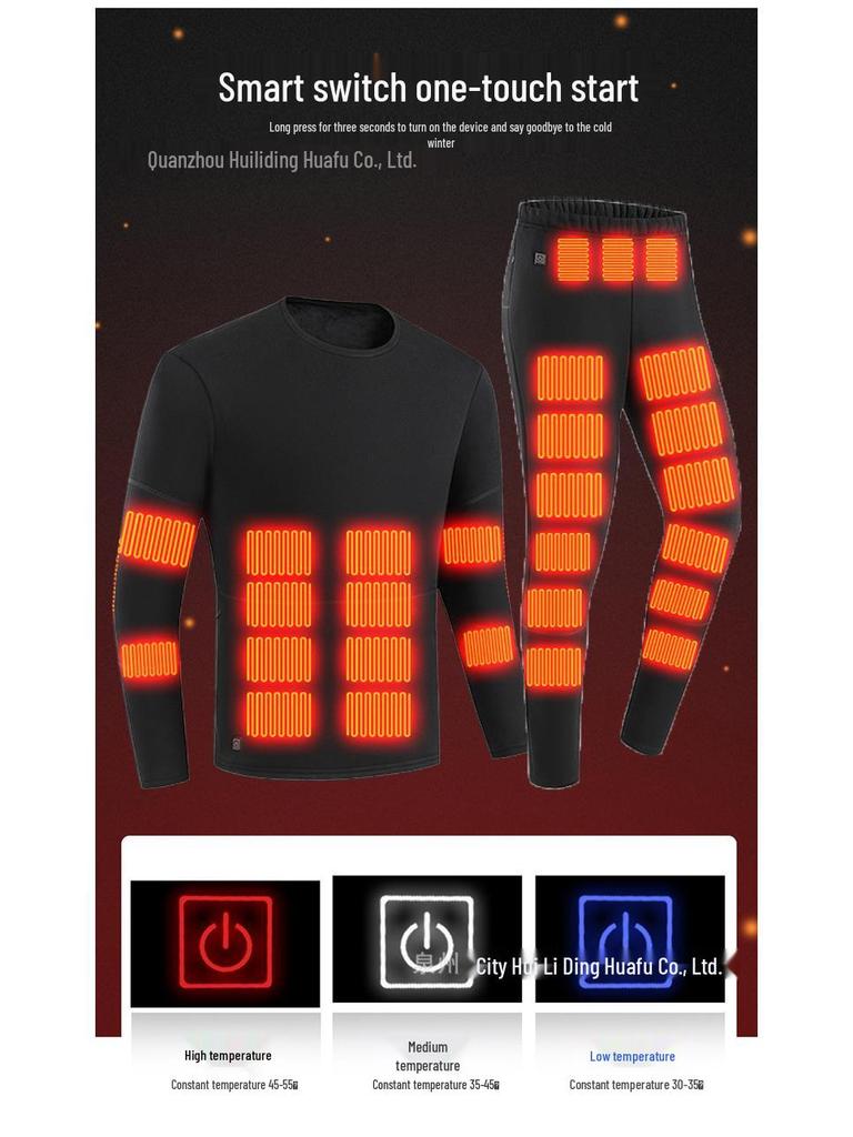 Unisex Electric Thermal Underwear: Intelligent Heating, Constant Temperature for Winter Warmth.