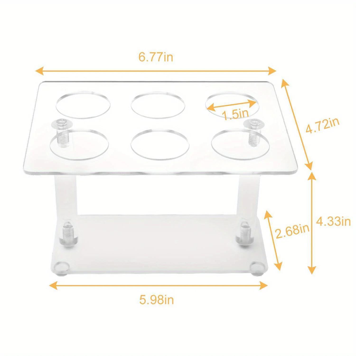 

Top Quality 6 Hole Ice Cream Cone Holder Clear Acrylic Waffle Cone Display Stand Roll Sushi Popcorn Rack For Party Kids Birthday