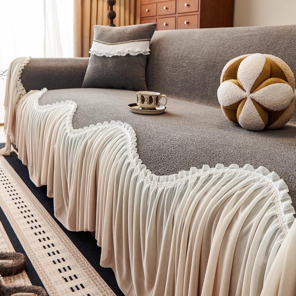 French retro sofa cover cloth is universal in all seasons, new high-end sofa towel, full cover non-slip sofa cover cover blanket