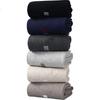 ROMON Men's 100% Cotton Socks Autumn Winter 10A Antibacterial Odor-Resistant Durable Sweat-Absorbing Business Mid-Calf Socks